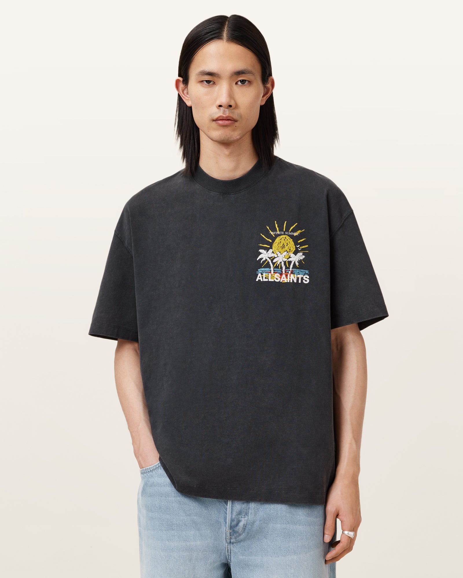 Washed Black Color Cove SS Crew from AllSaints
