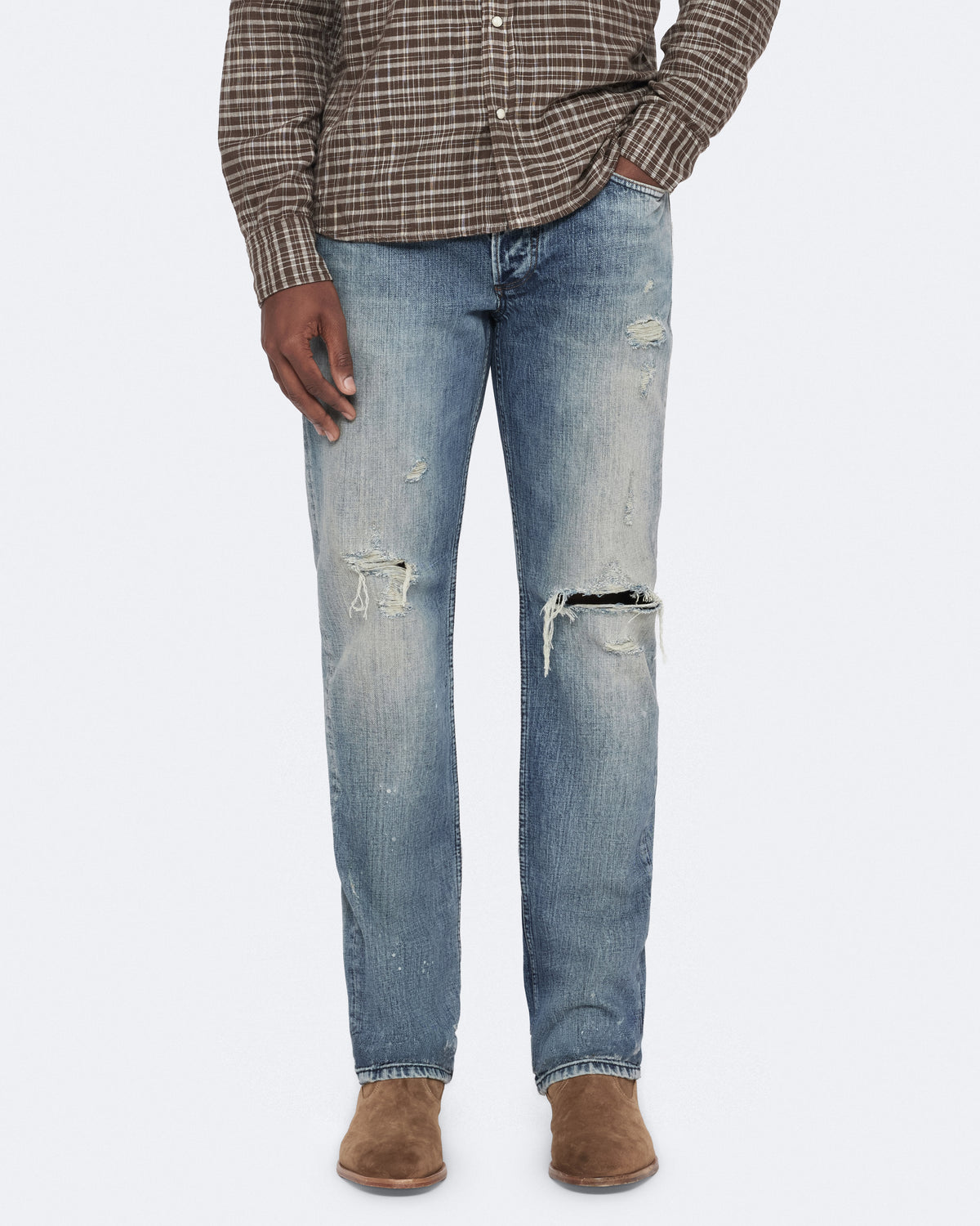 Destroy Indigo Color Slim Straight Jean from AllSaints