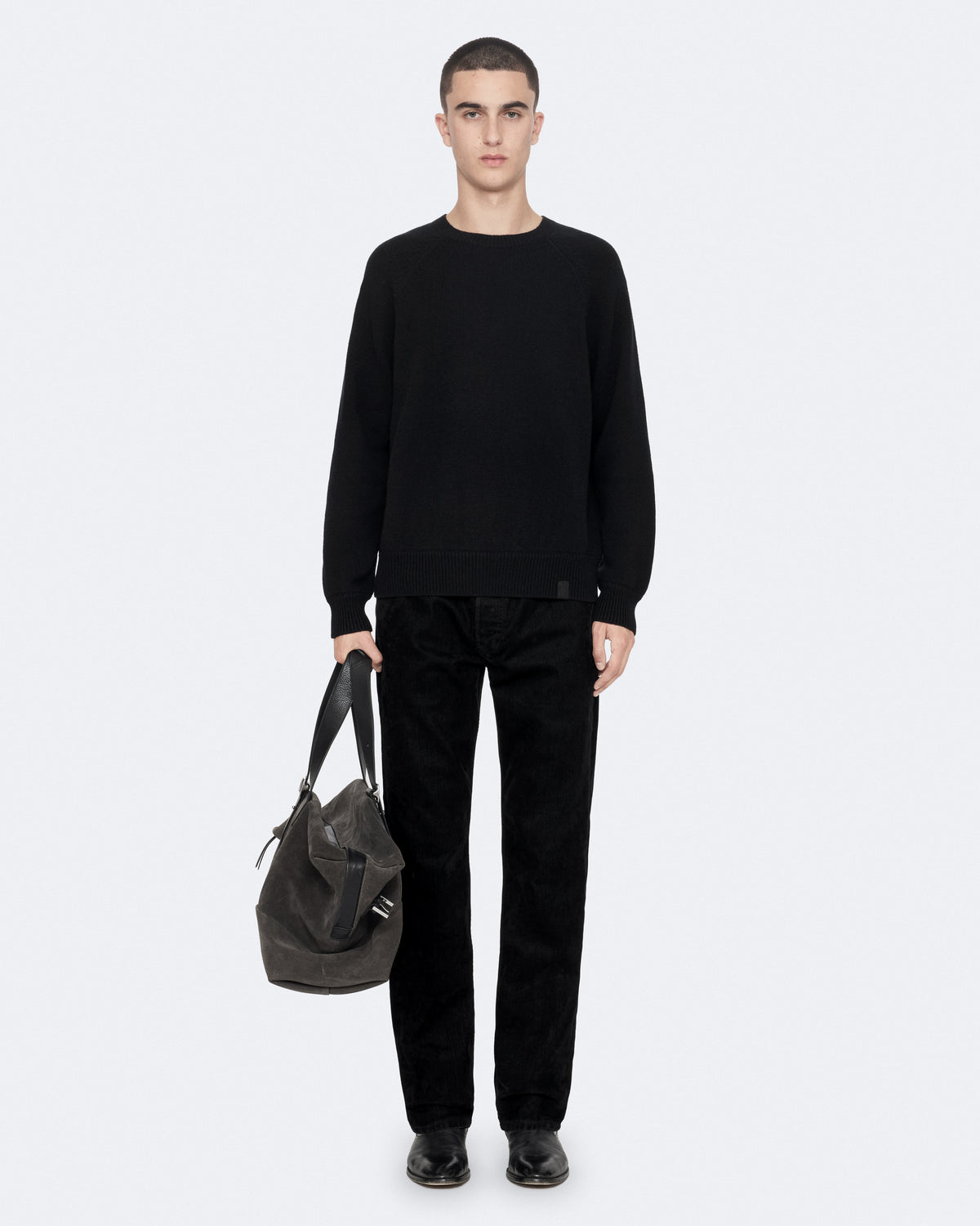 Cinder Black Marl Color Cove Crew Jumper from AllSaints
