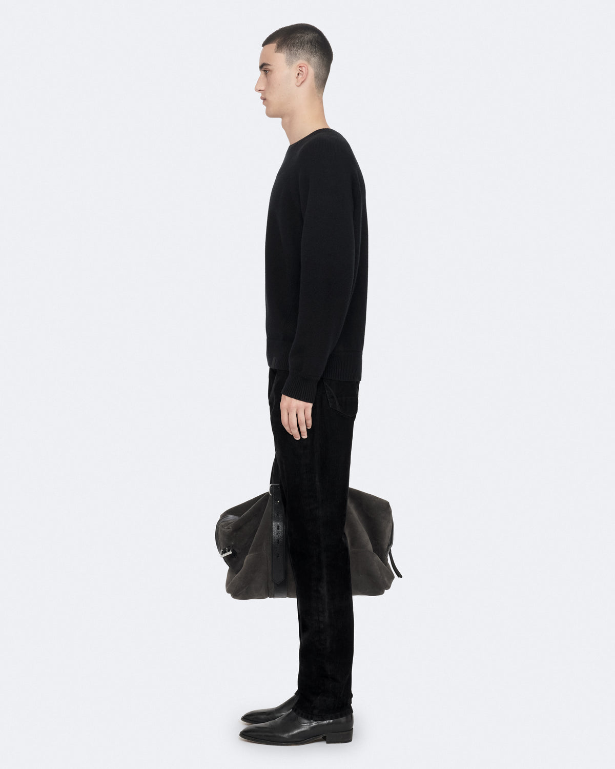 Cinder Black Marl Color Cove Crew Jumper from AllSaints