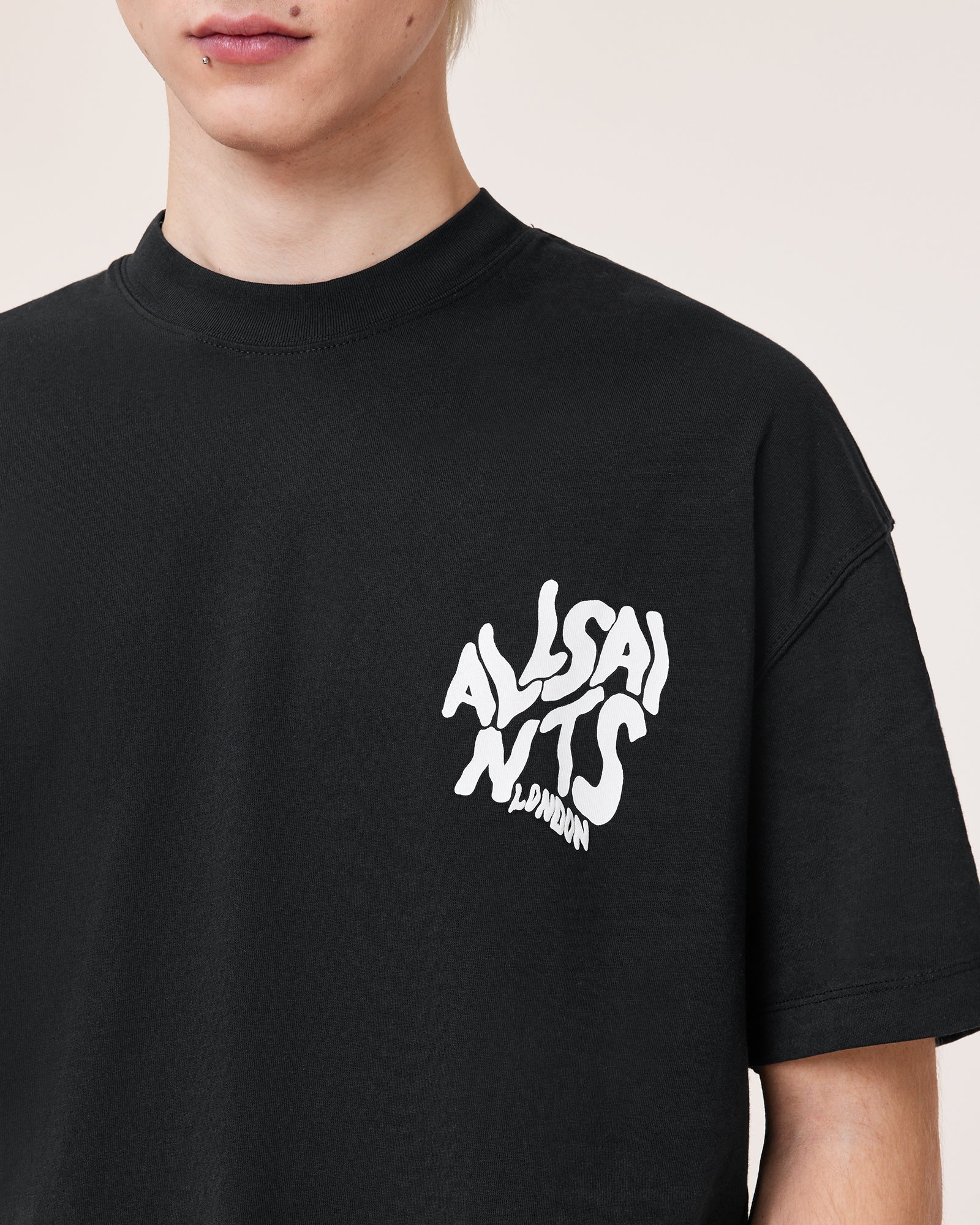 Jet Black Color Orlando SS Crew from AllSaints