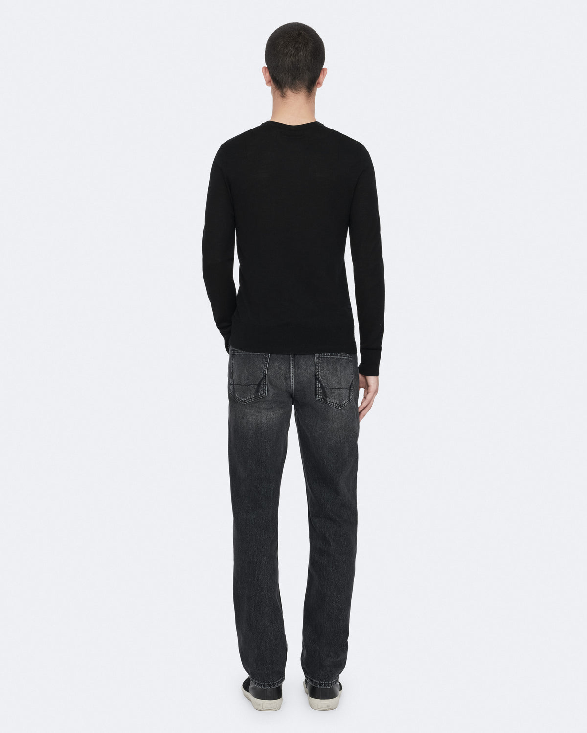 Washed Black Color Loose Straight Jean from AllSaints