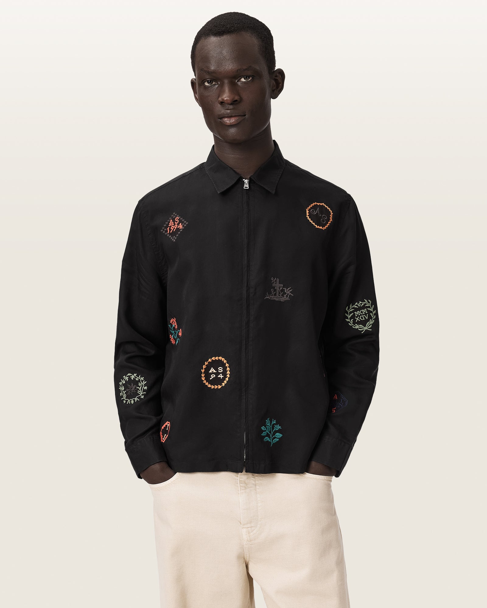 ORCA BLACK Color Laurel LS Shirt from AllSaints