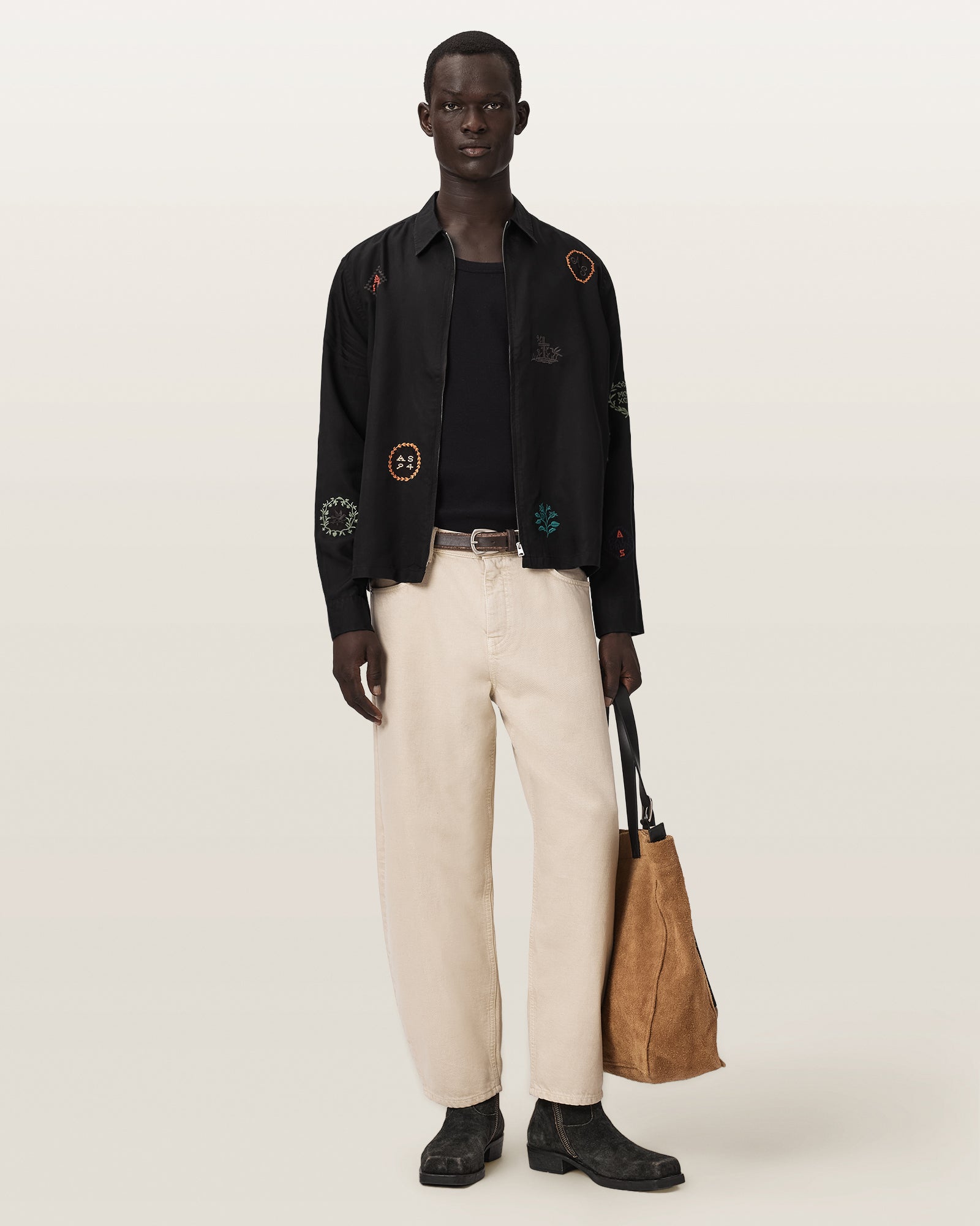 ORCA BLACK Color Laurel LS Shirt from AllSaints