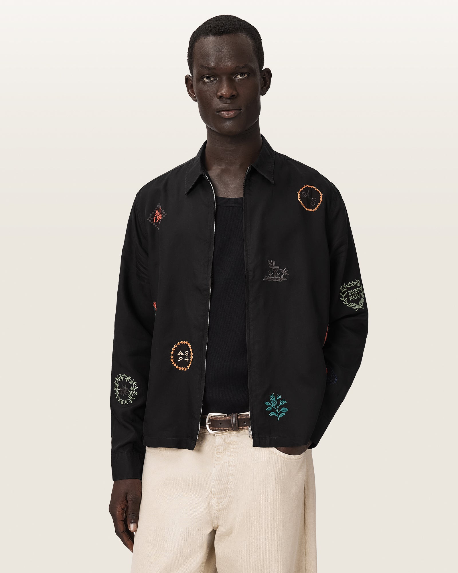 ORCA BLACK Color Laurel LS Shirt from AllSaints