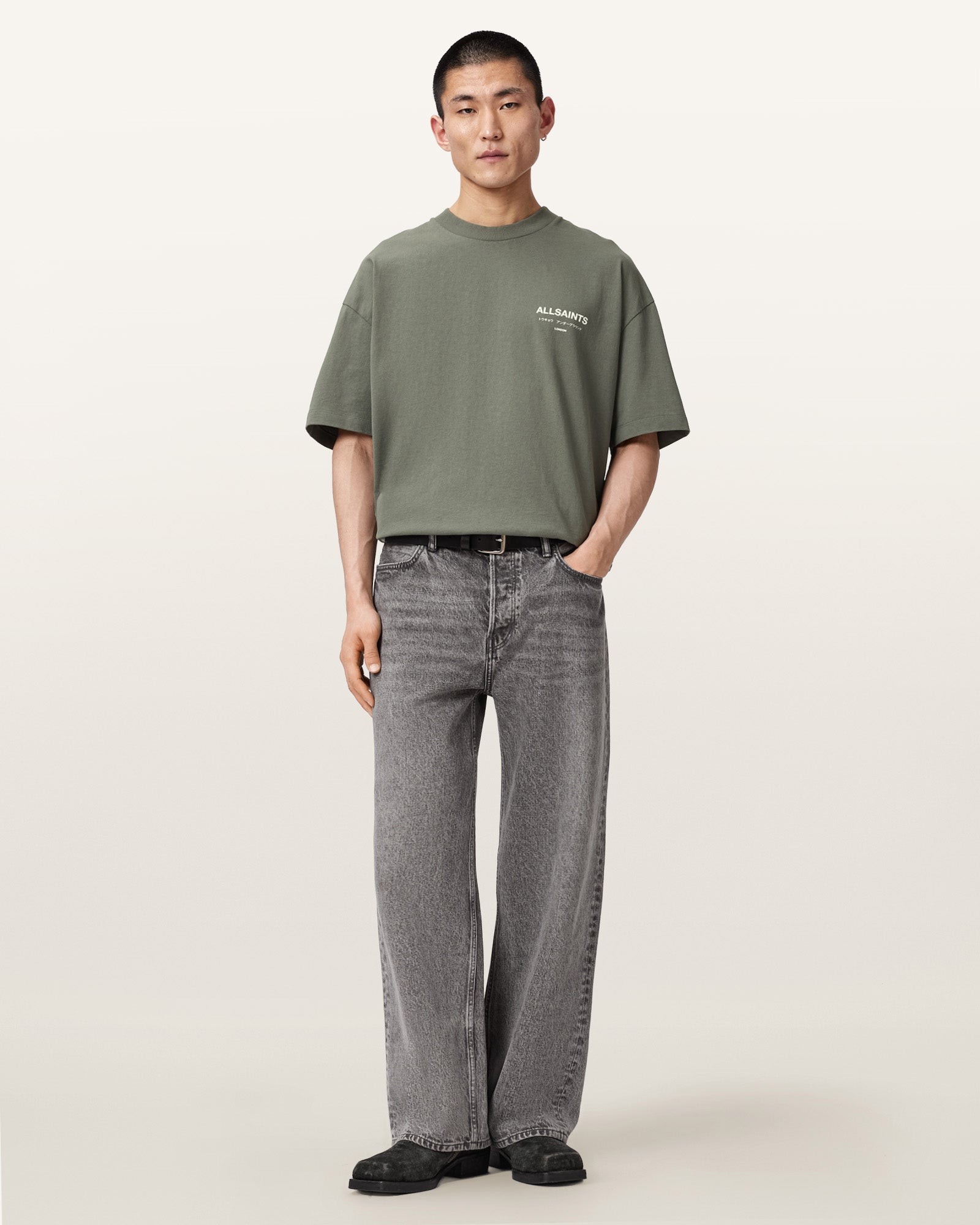 MAPLE GREEN Color Underground SS Crew Tee from AllSaints