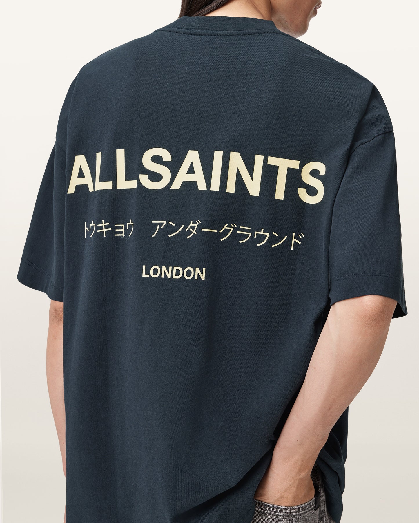 MOONLIT BLUE Color Underground SS Crew from AllSaints