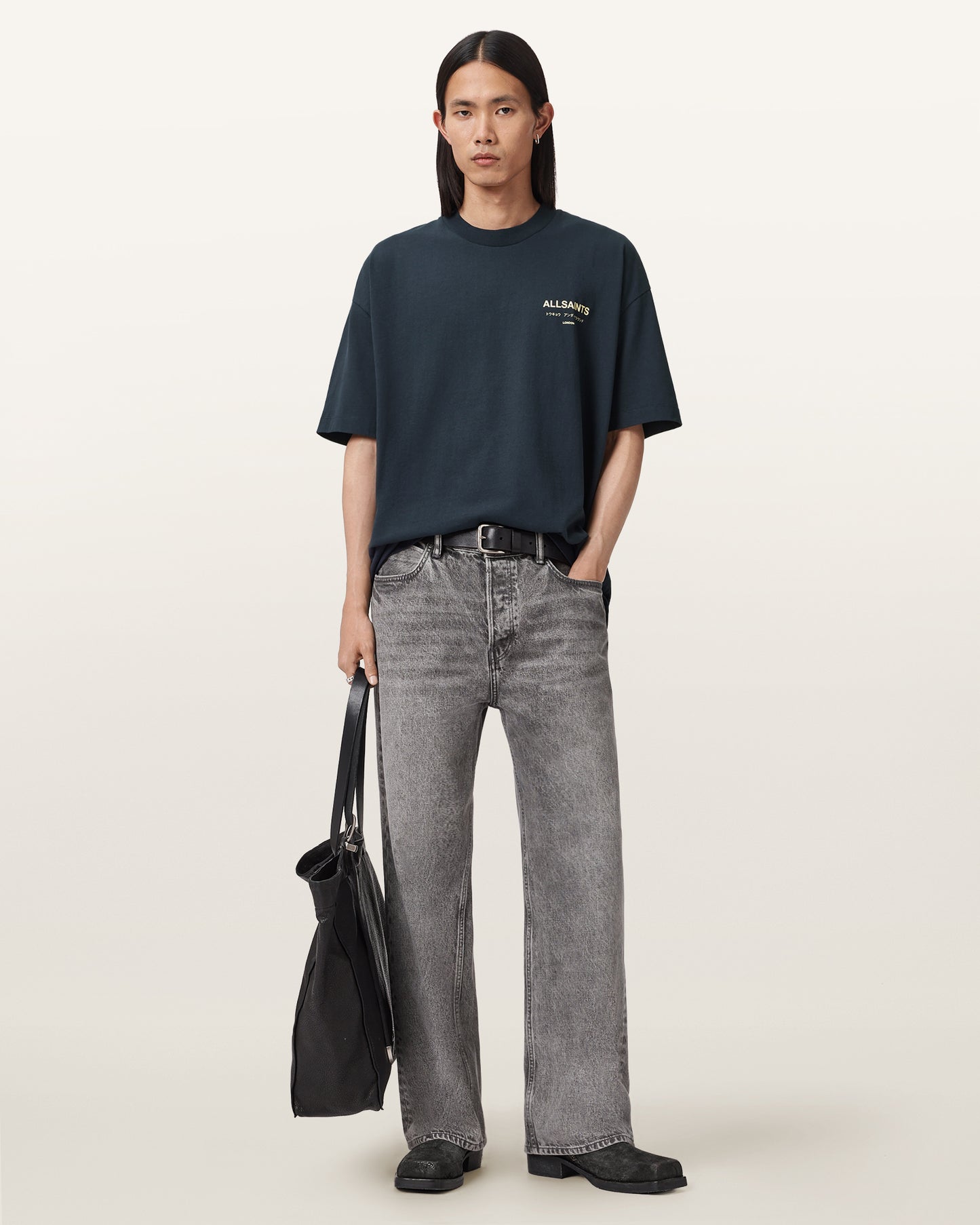 MOONLIT BLUE Color Underground SS Crew from AllSaints