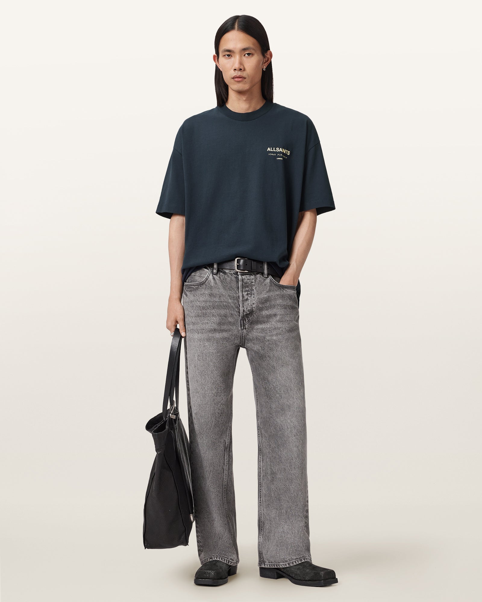 MOONLIT BLUE Color Underground SS Crew from AllSaints