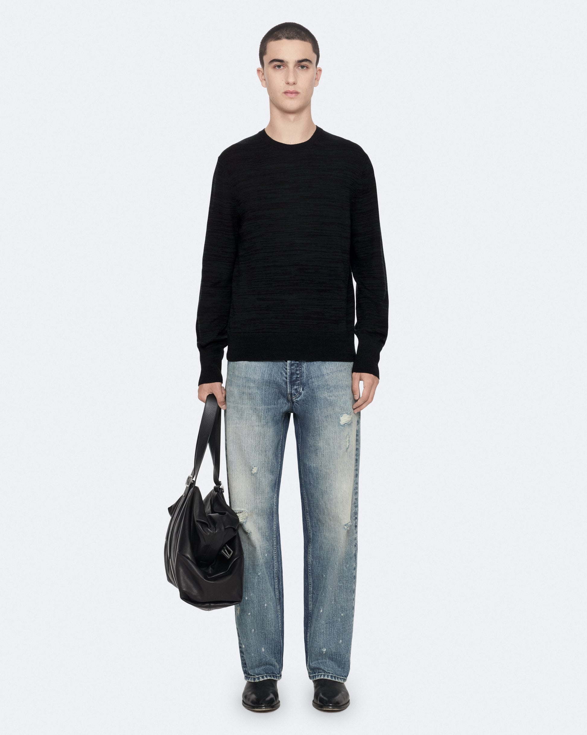 Black/Green Color Beton Crew Jumper from AllSaints
