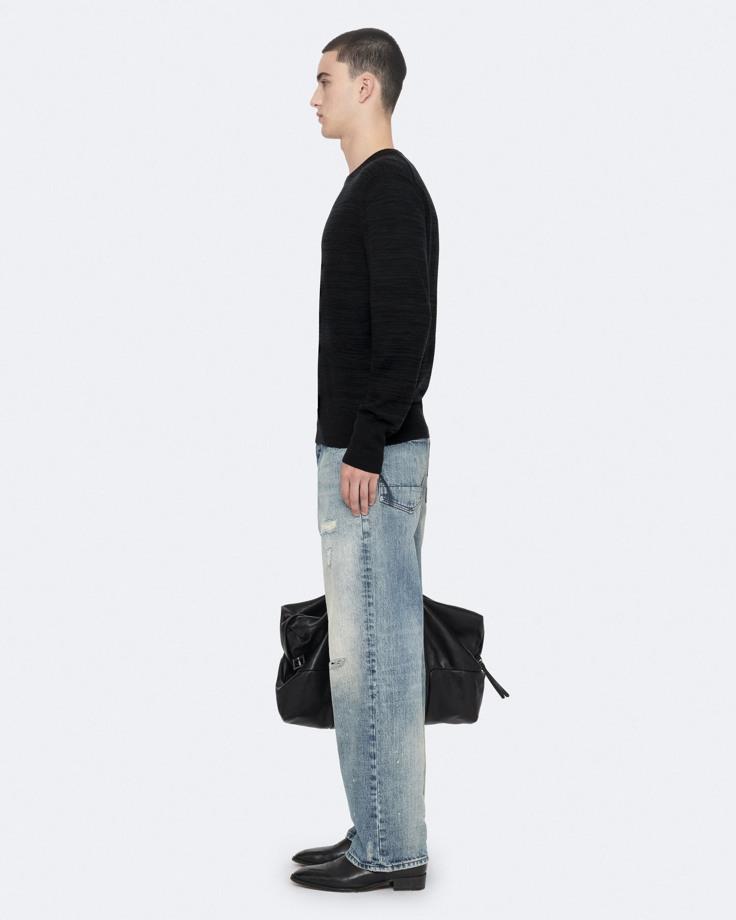 Black/Green Color Beton Crew Jumper from AllSaints