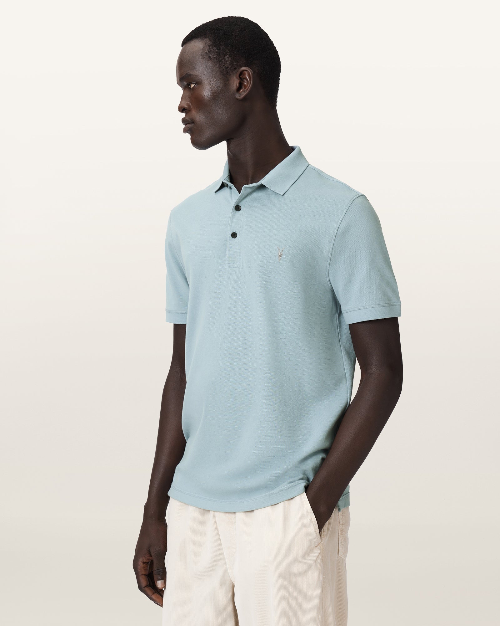 SALTON BLUE Color Reform SS Polo from AllSaints