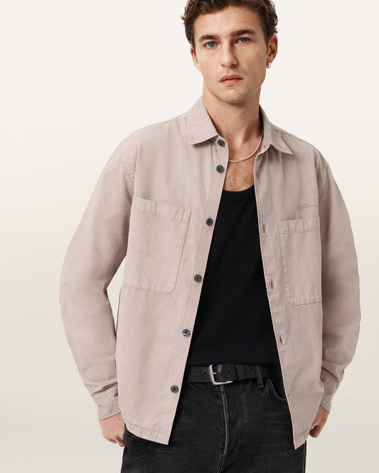 DUSK WHITE Color Rohdi LS Overshirt from AllSaints