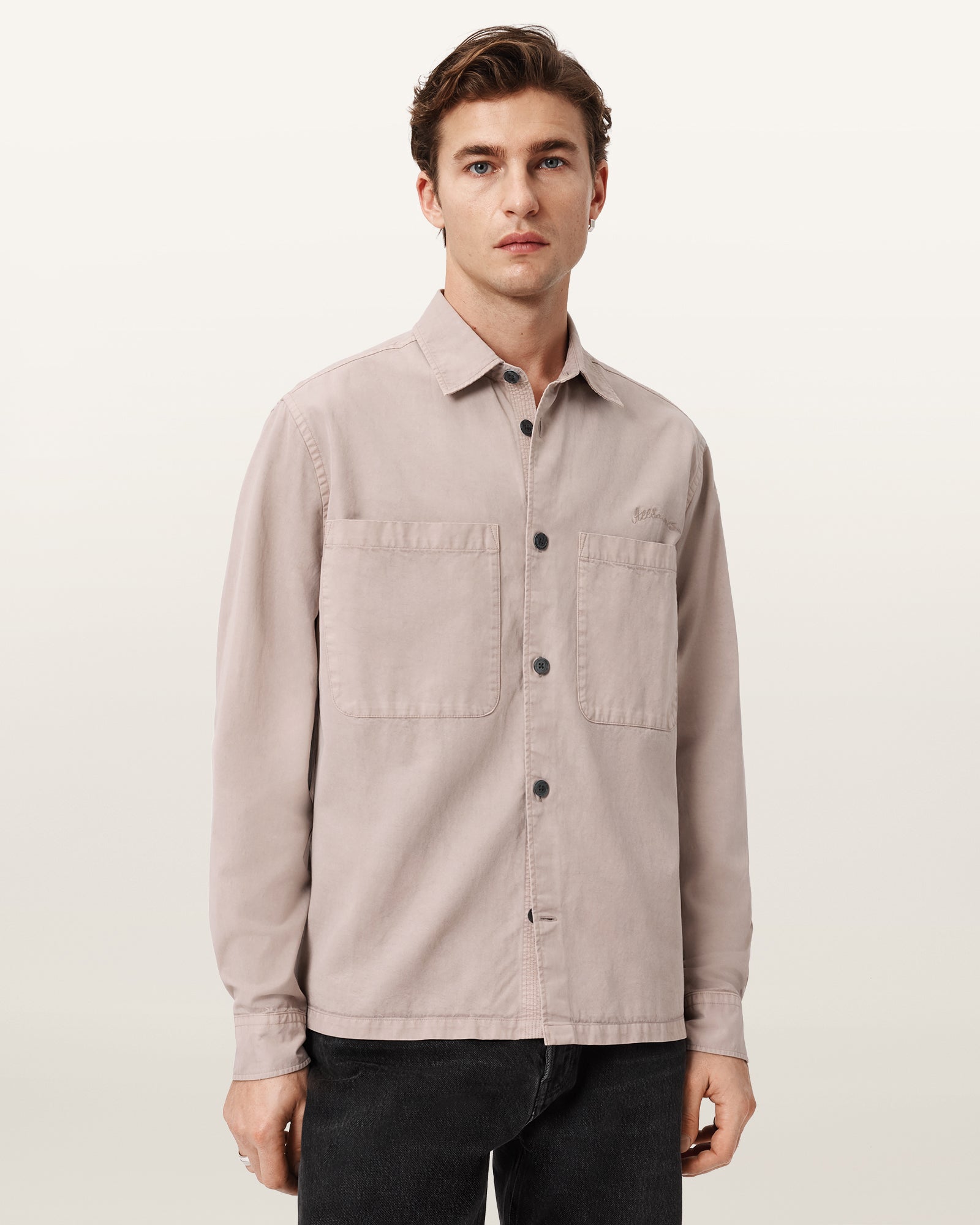 DUSK WHITE Color Rohdi LS Overshirt from AllSaints
