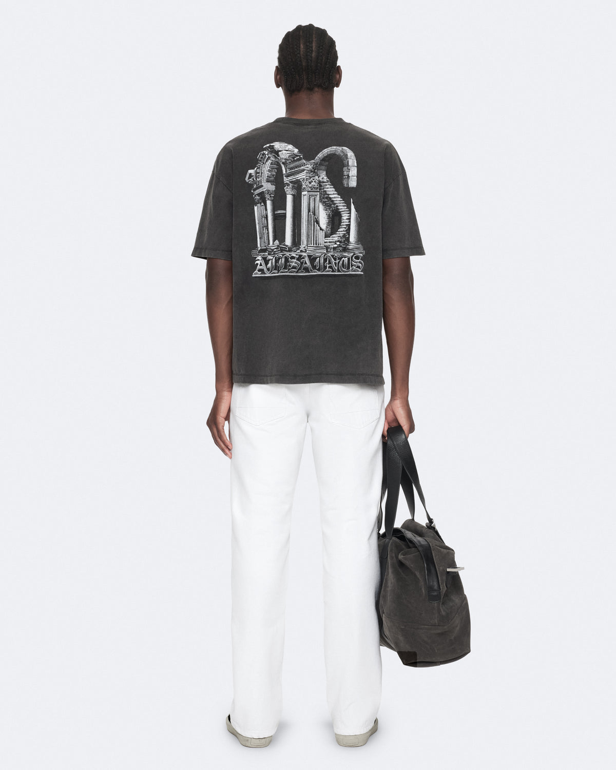 Washed Black Color Shrines SS Crew from AllSaints