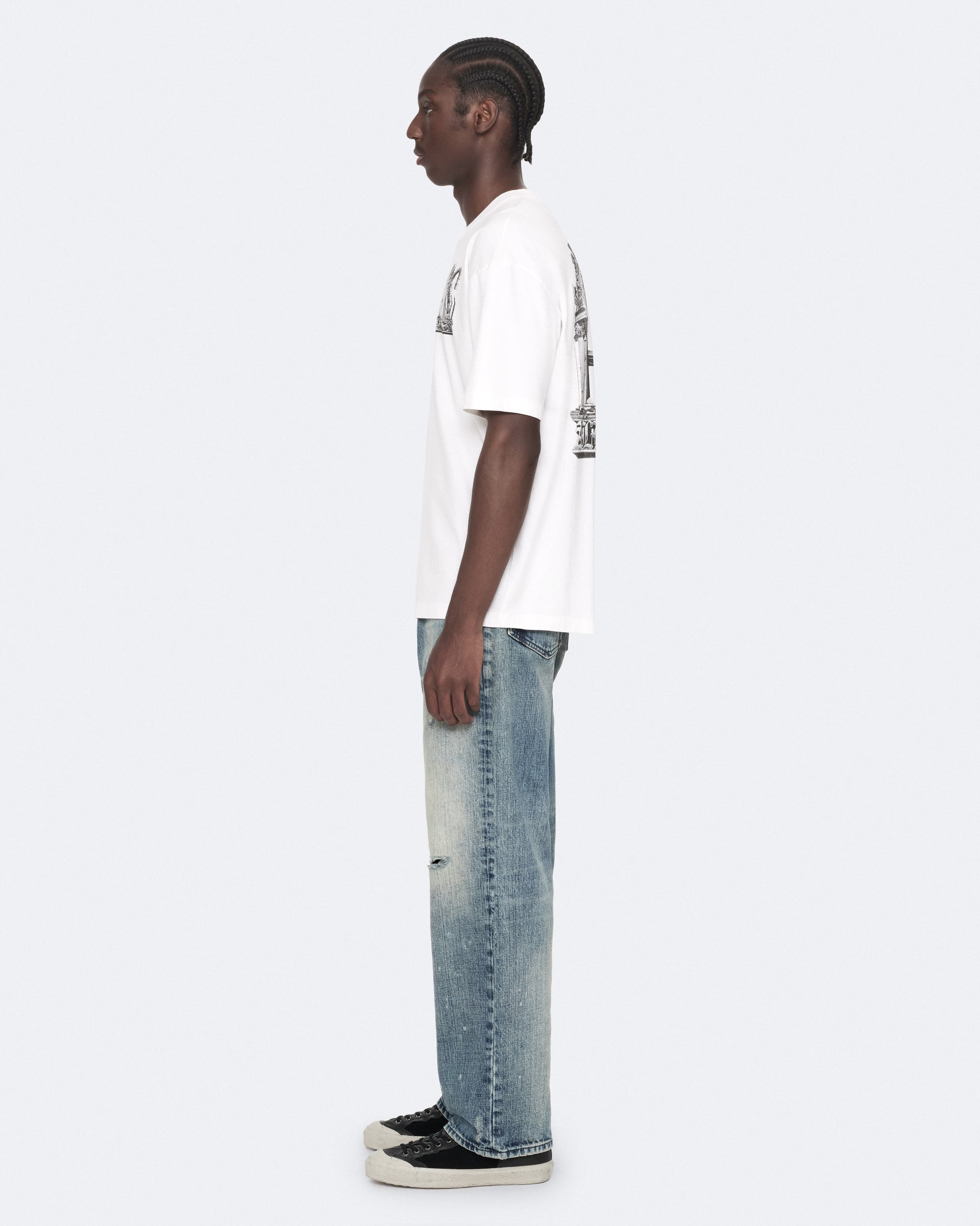 ASHEN WHITE Color Shrines SS Crew Tee from AllSaints