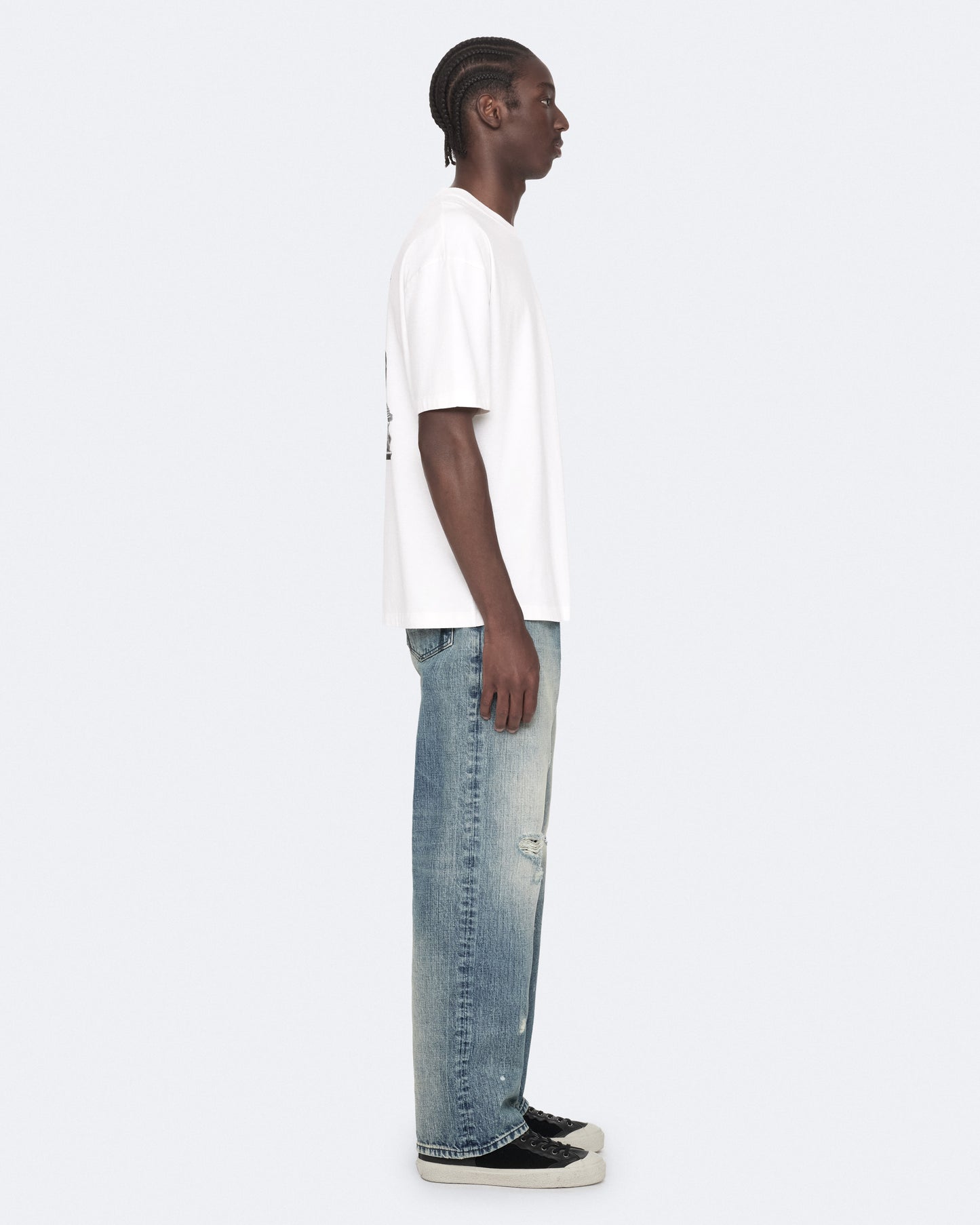 ASHEN WHITE Color Shrines SS Crew Tee from AllSaints