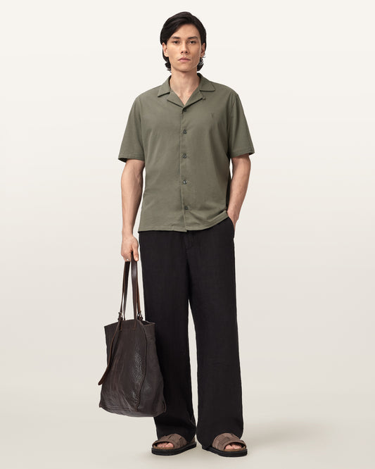 DUSTY OLIVE GREEN Color Hudson SS Shirt from AllSaints