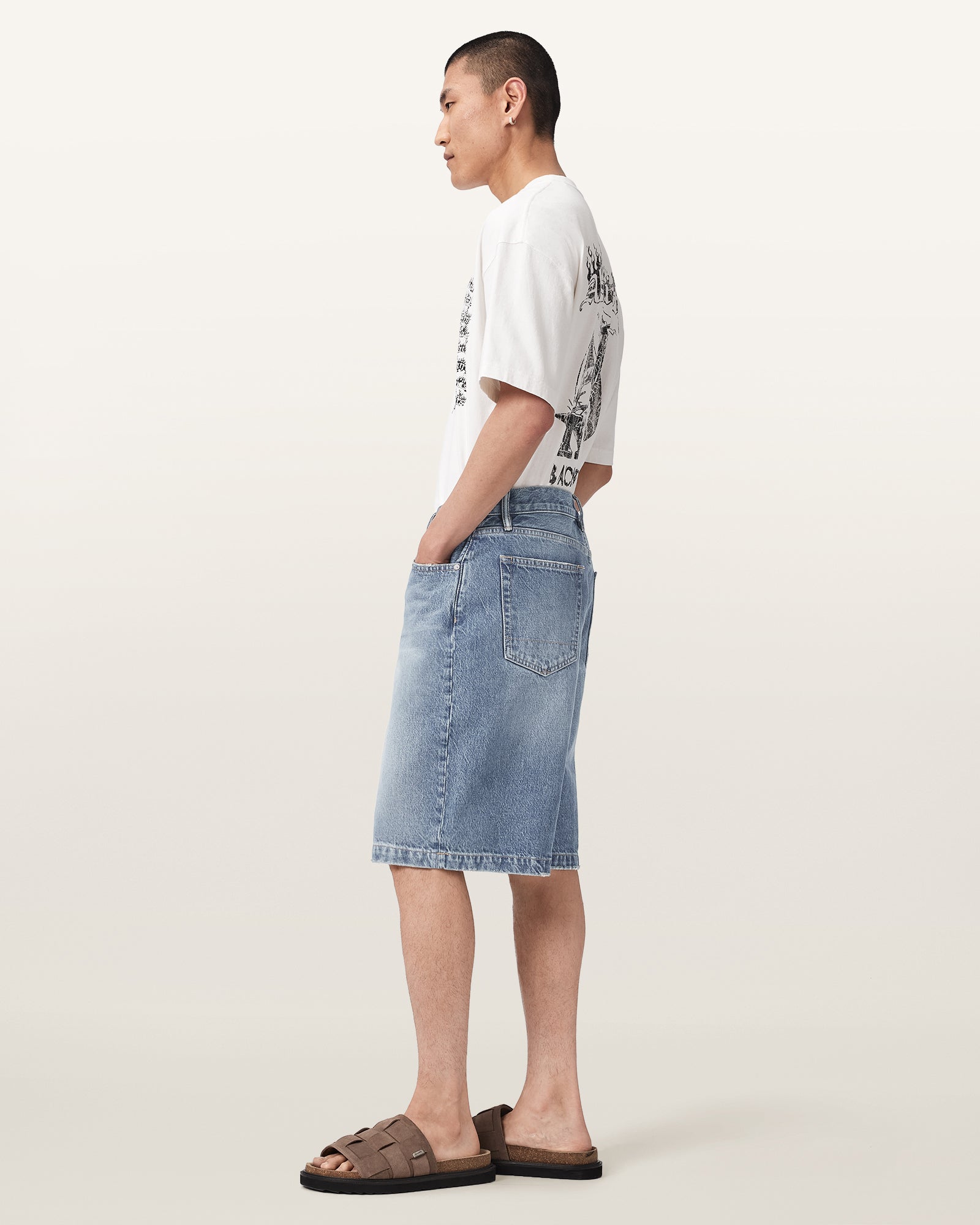Light Indigo Color Lenny Short from AllSaints