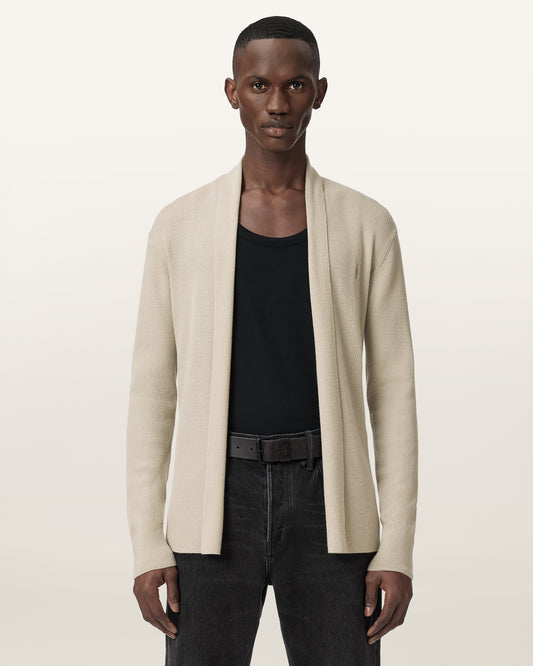 POWDERED GREEN Color Mode Merino Open Cardigan from AllSaints