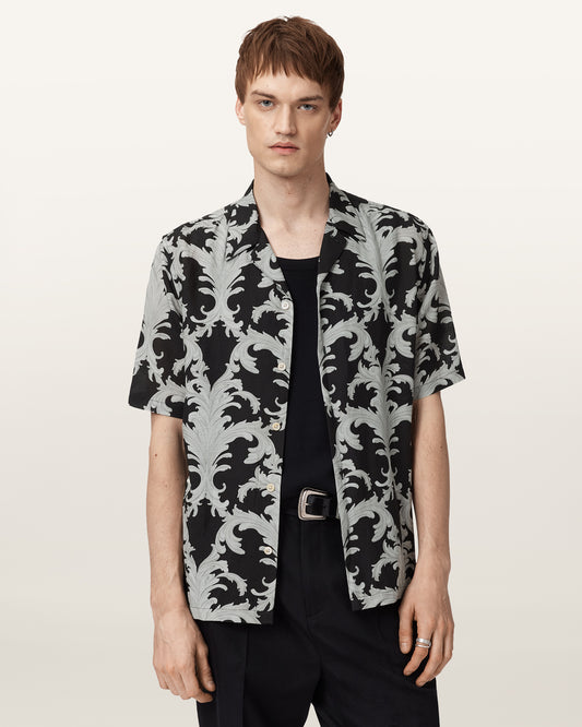 Jet Black Color Motif SS Shirt from AllSaints