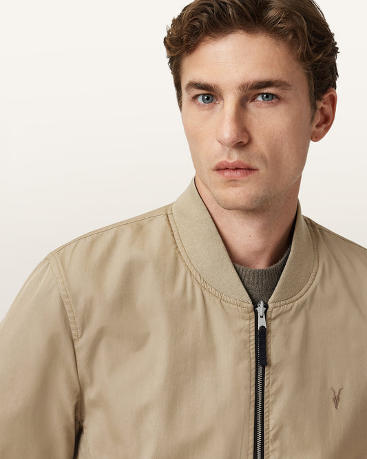 AZULA BLUE/BROWN Color Rev Bassett Bomber Jacket from AllSaints