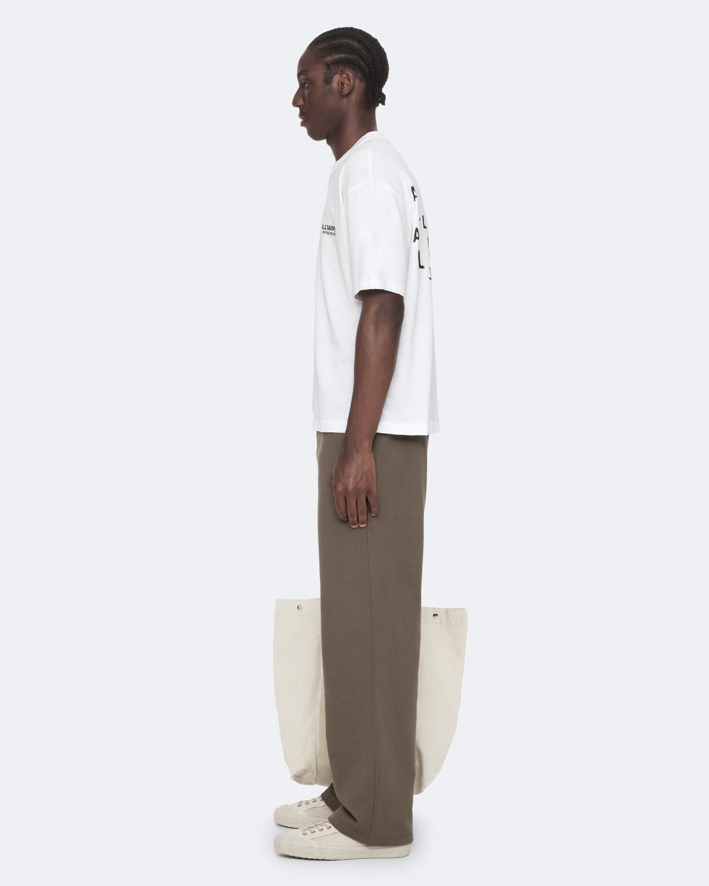 Optic White Color Shadow SS Crew Tee from AllSaints