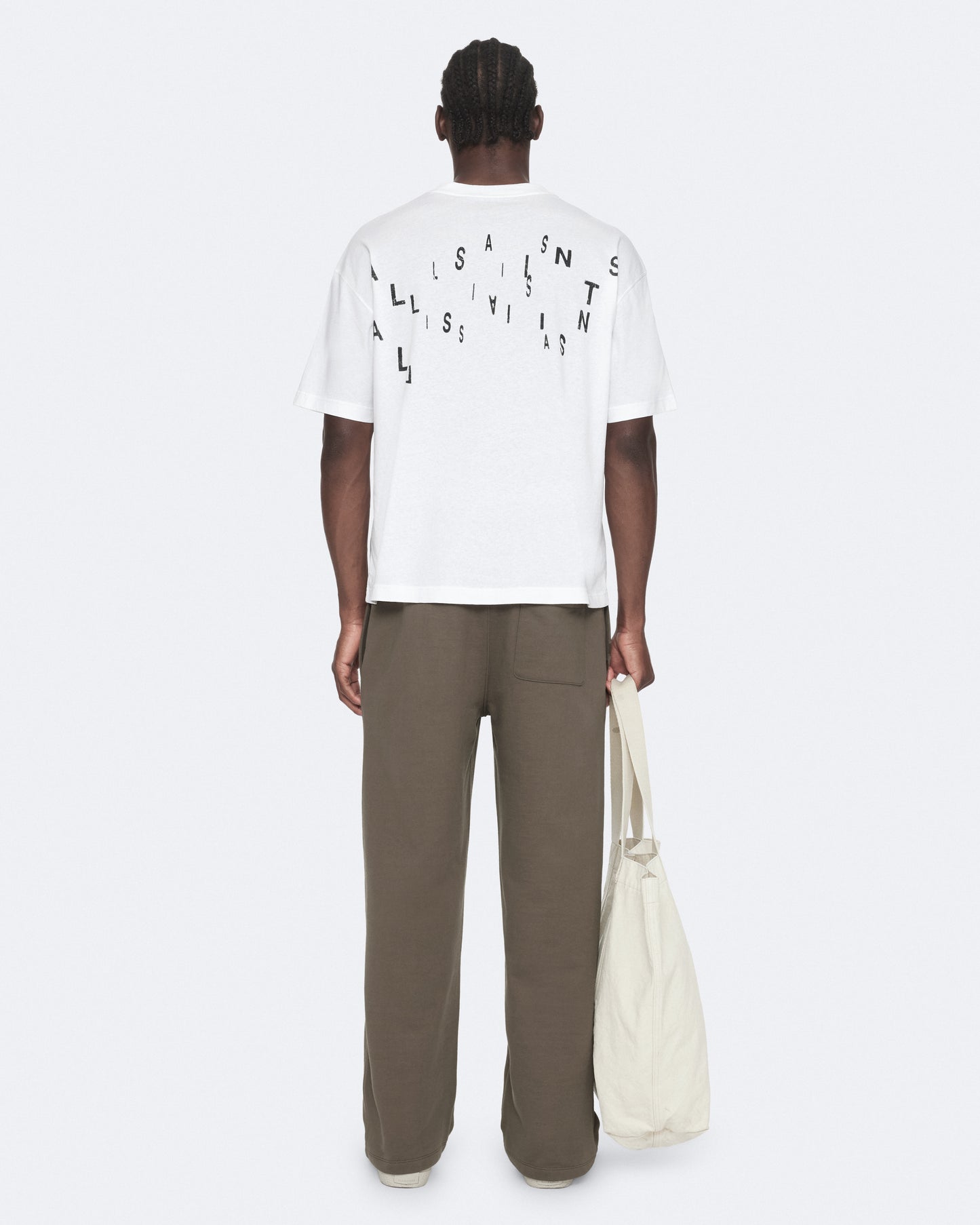 Optic White Color Shadow SS Crew Tee from AllSaints