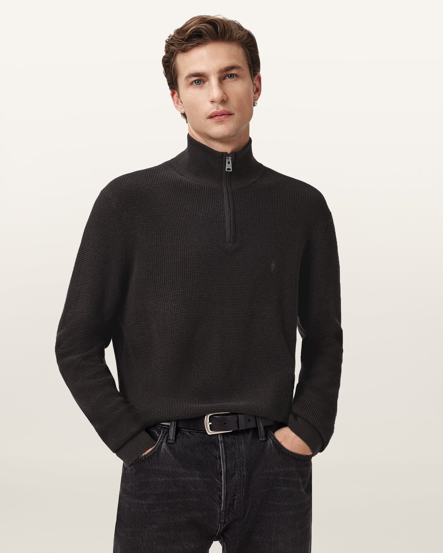 ESPRESSO BROWN Color Aspen Zip Funnel from AllSaints