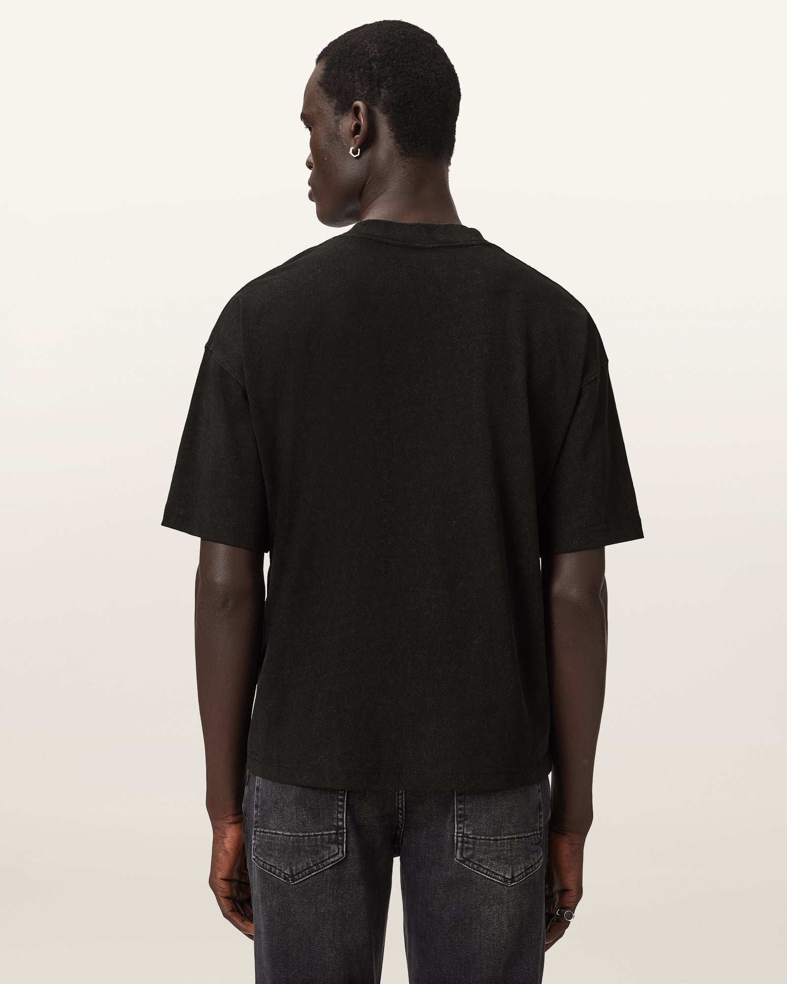 Washed Black Color Dash SS Crew Tee from AllSaints