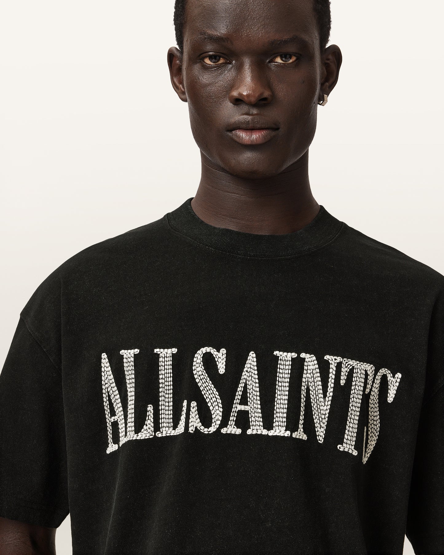 Washed Black Color Dash SS Crew Tee from AllSaints