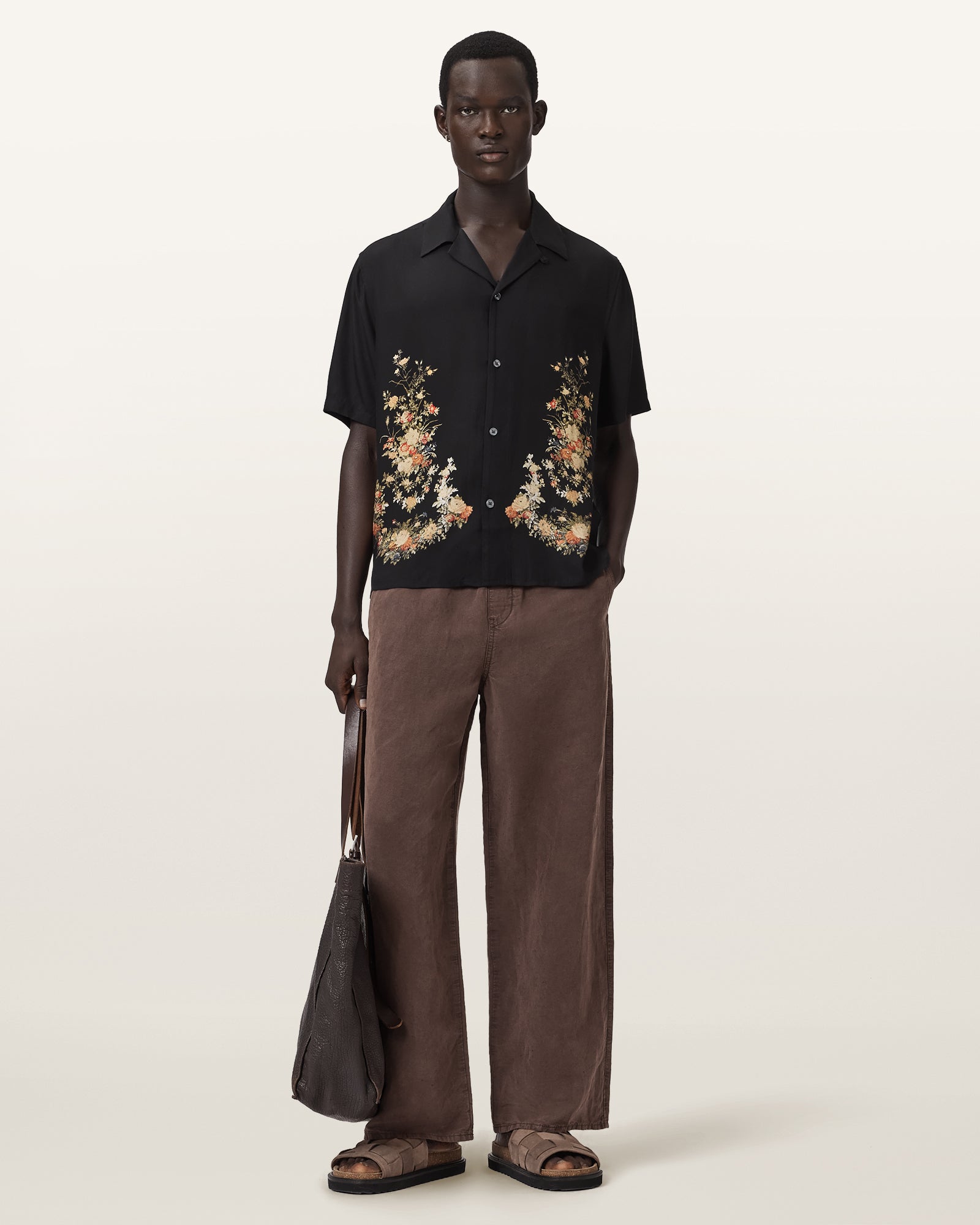 Jet Black Color Parsons SS Shirt from AllSaints