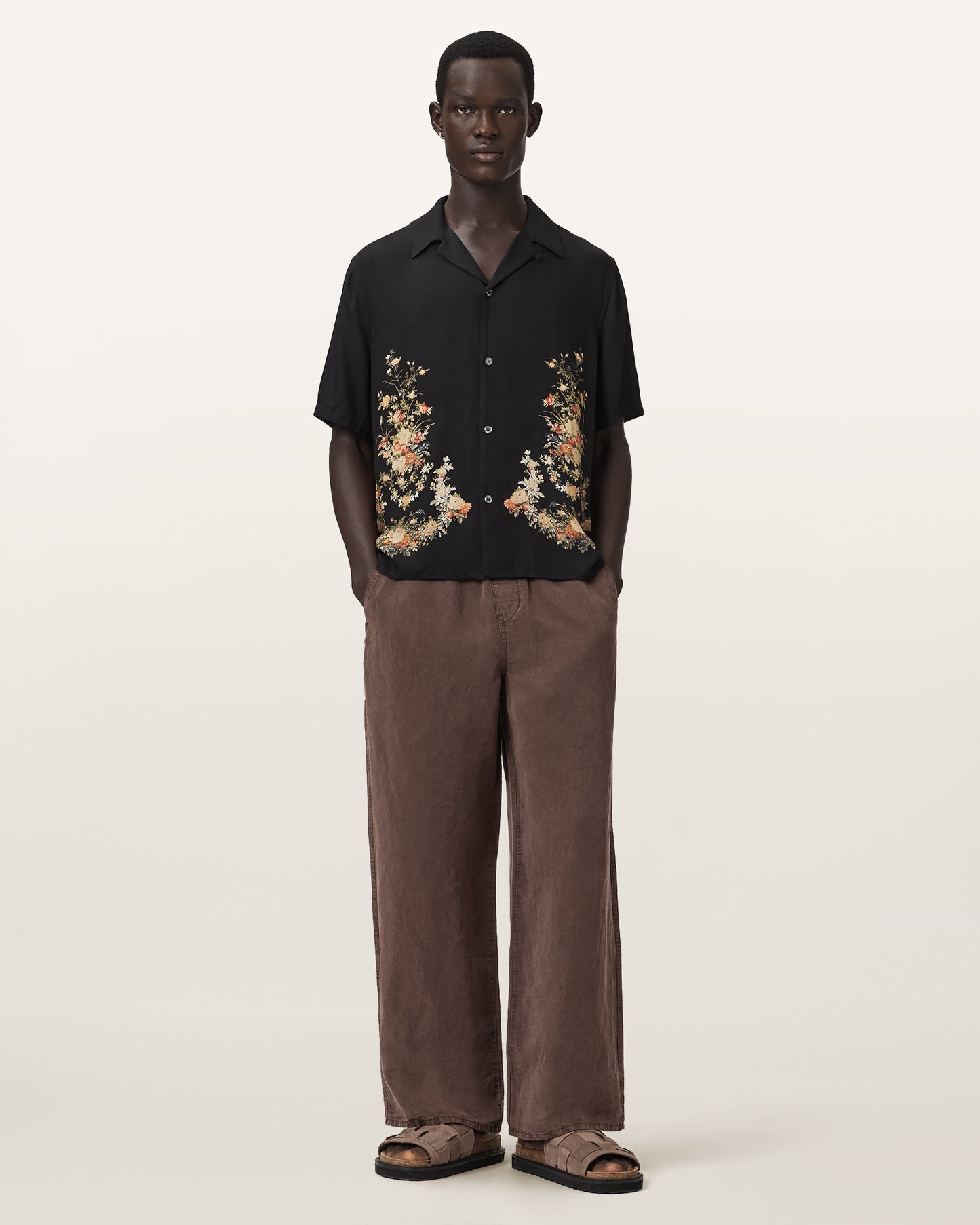 Jet Black Color Parsons SS Shirt from AllSaints