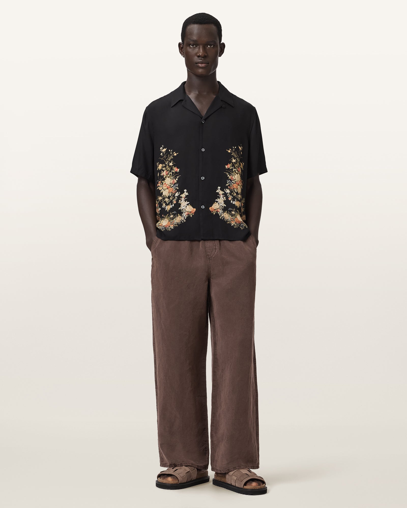 Jet Black Color Parsons SS Shirt from AllSaints