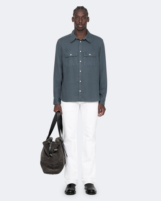 SLATE BLUE Color Bond LS Shirt from AllSaints
