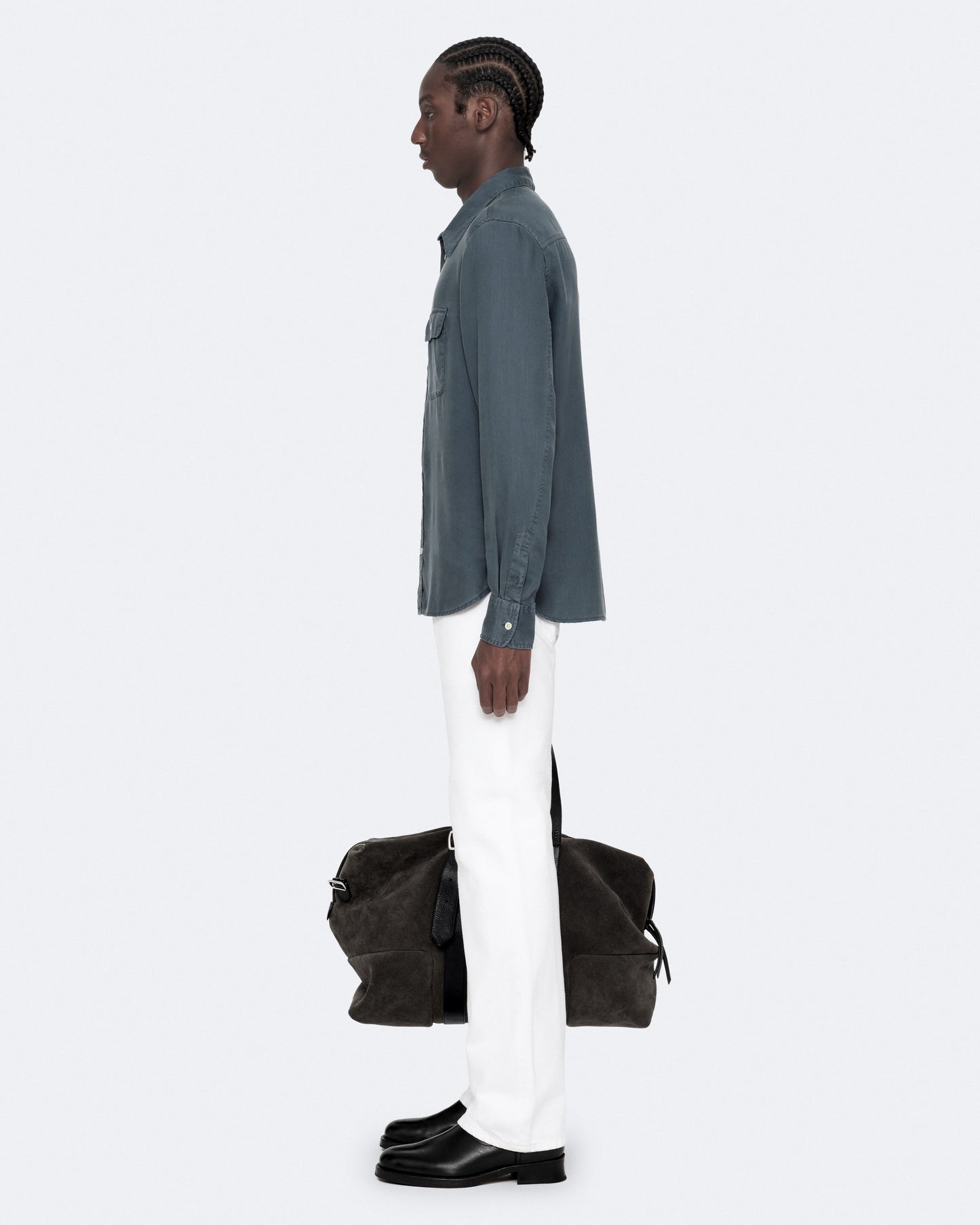 SLATE BLUE Color Bond LS Shirt from AllSaints