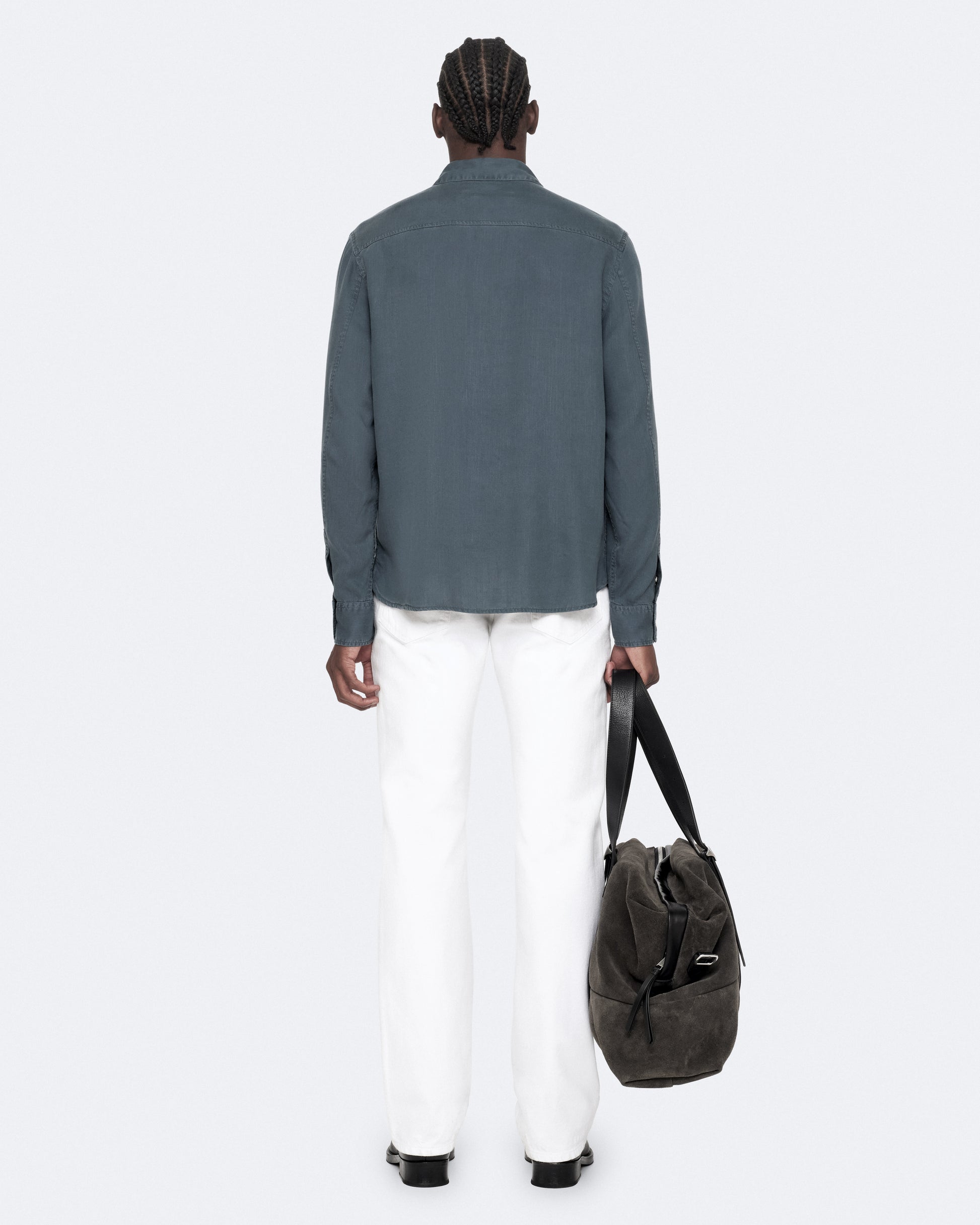 SLATE BLUE Color Bond LS Shirt from AllSaints