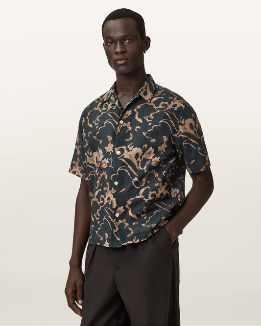 BANK BROWN Color Fortune SS Shirt from AllSaints