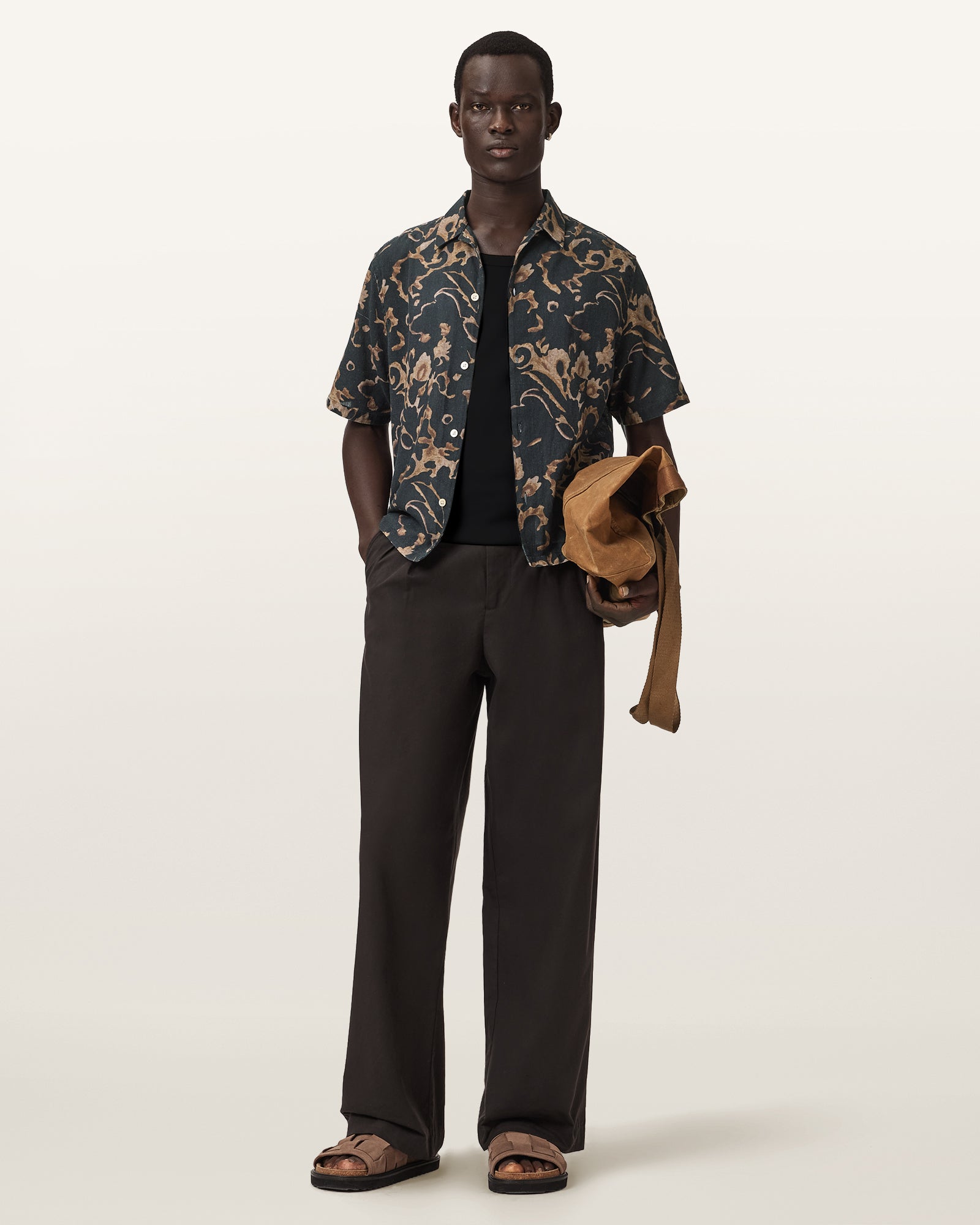 BANK BROWN Color Fortune SS Shirt from AllSaints
