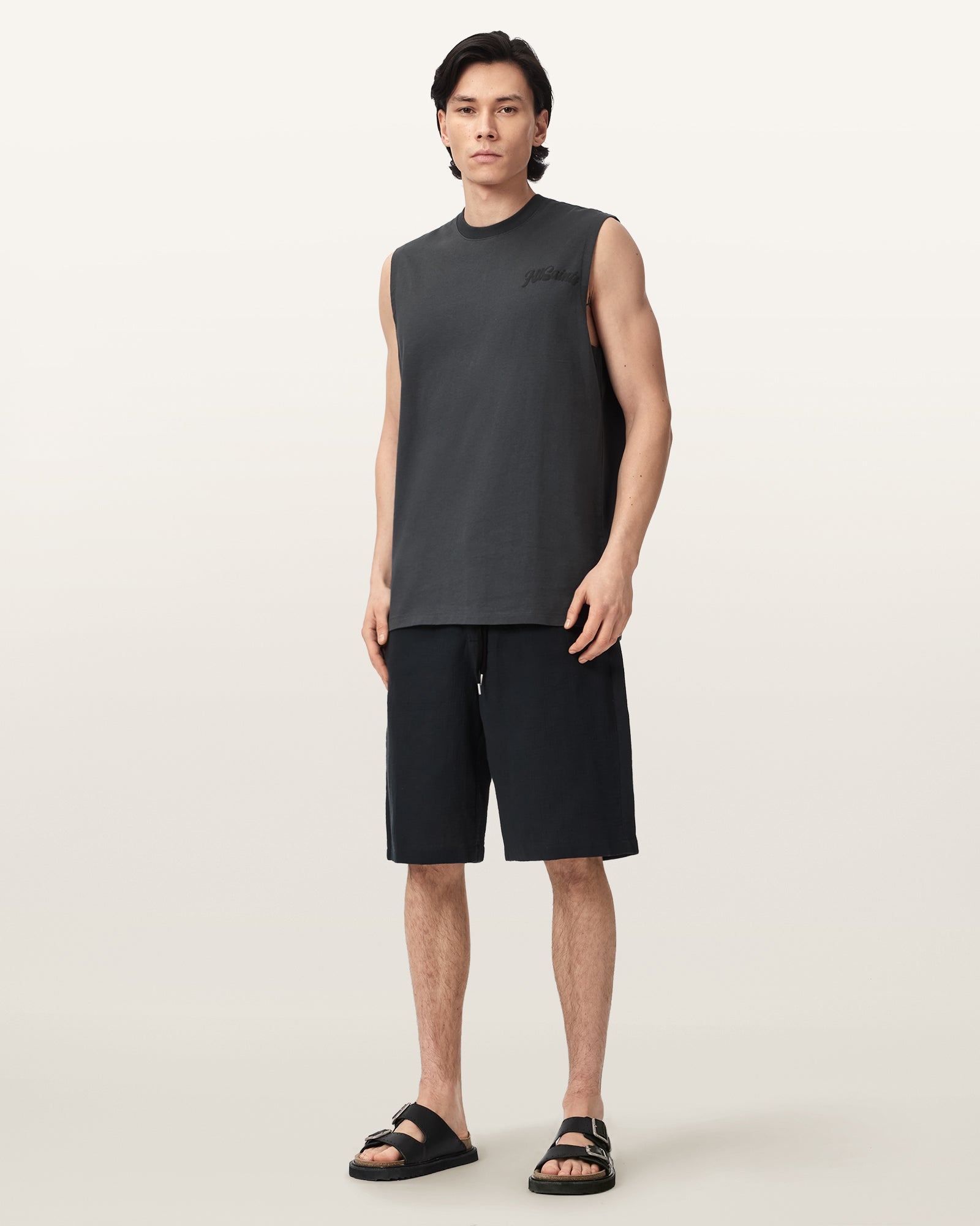 Washed Black Color Odyssey SL Crew from AllSaints