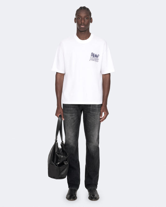 Optic White Color Battles SS Crew Tee from AllSaints