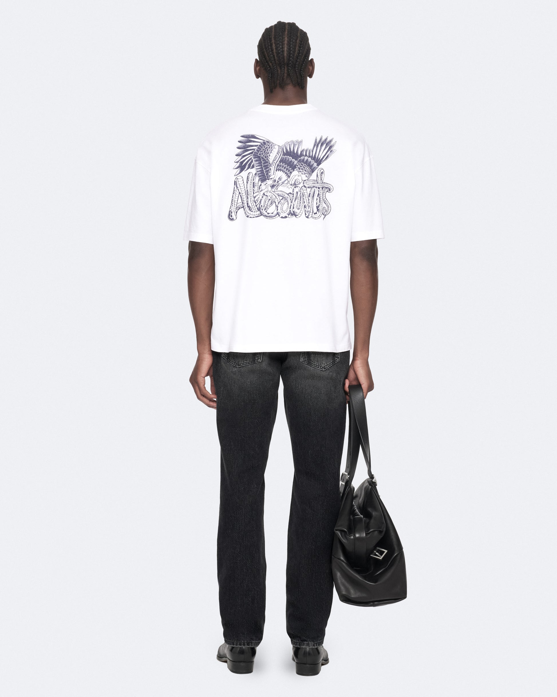 Optic White Color Battles SS Crew Tee from AllSaints