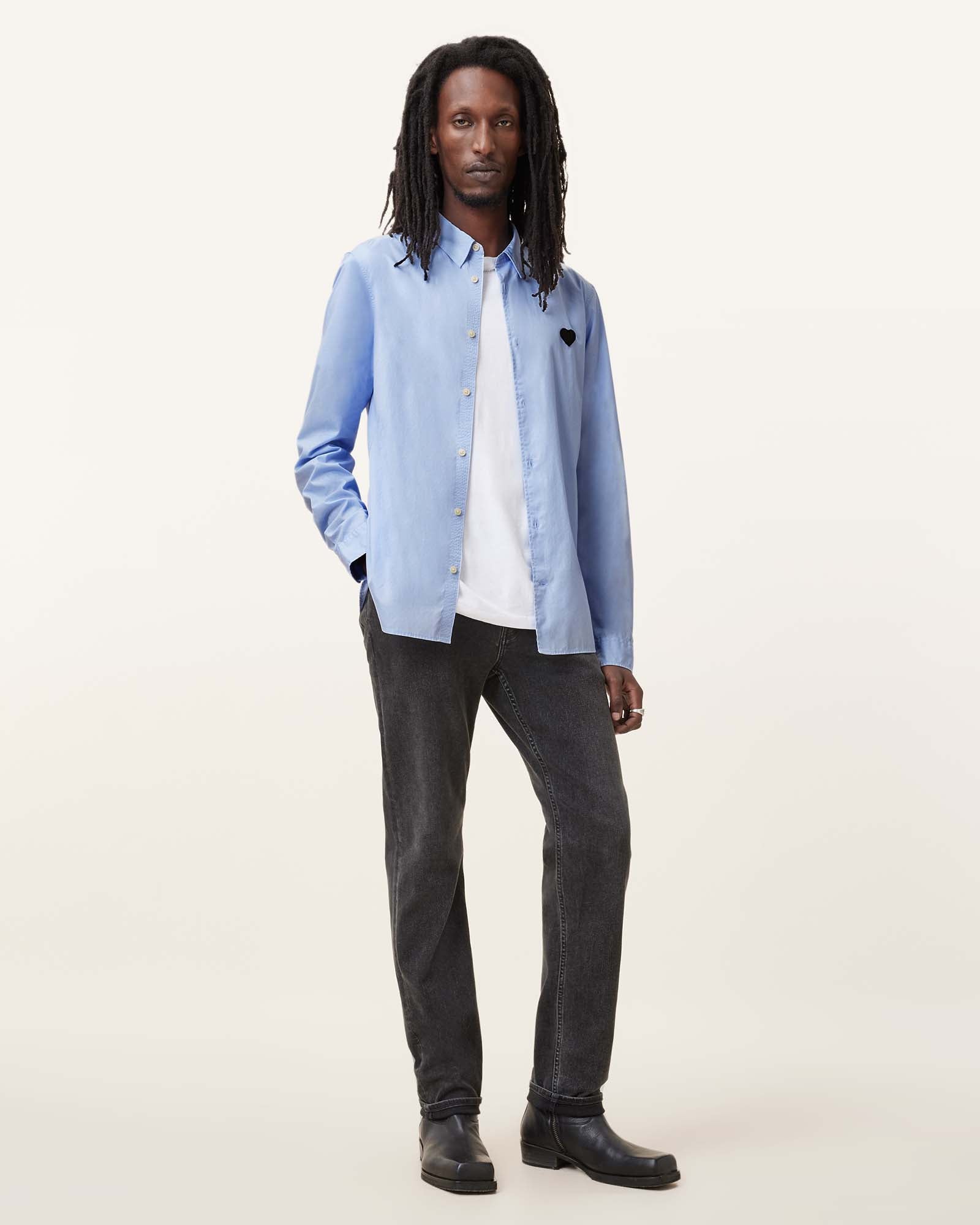 WILLOW BLUE Color Amante LS Shirt from AllSaints