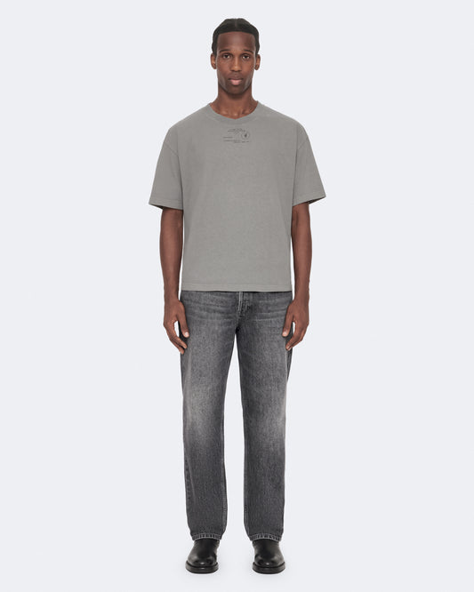 FOSSIL GREY Color Raphy SS Crew Tee from AllSaints