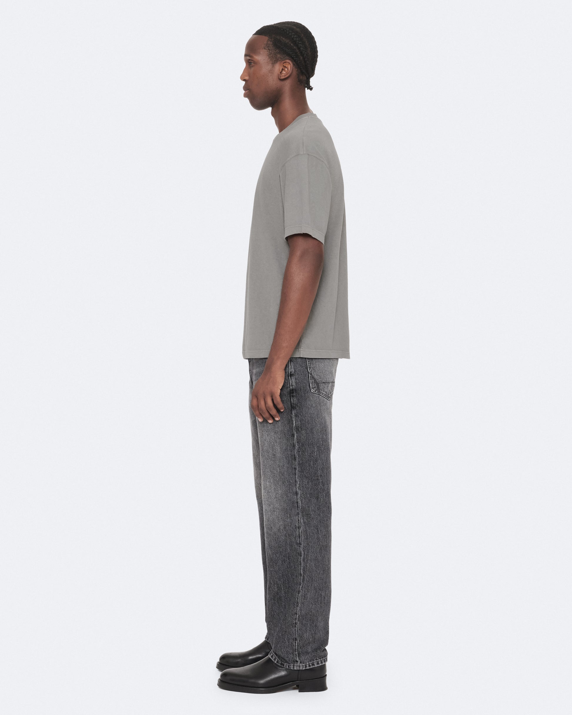 FOSSIL GREY Color Raphy SS Crew Tee from AllSaints