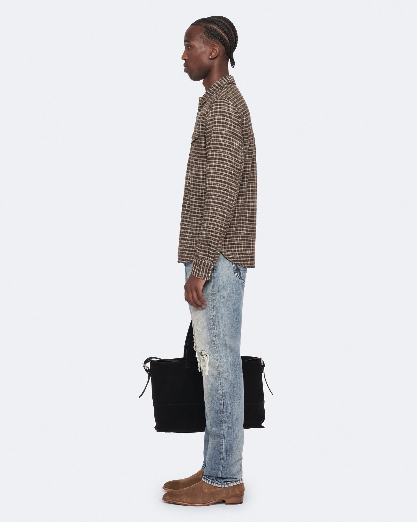 Khaki Brown Color Court LS Shirt from AllSaints