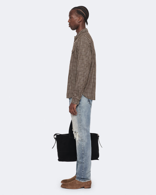 Khaki Brown Color Court LS Shirt from AllSaints