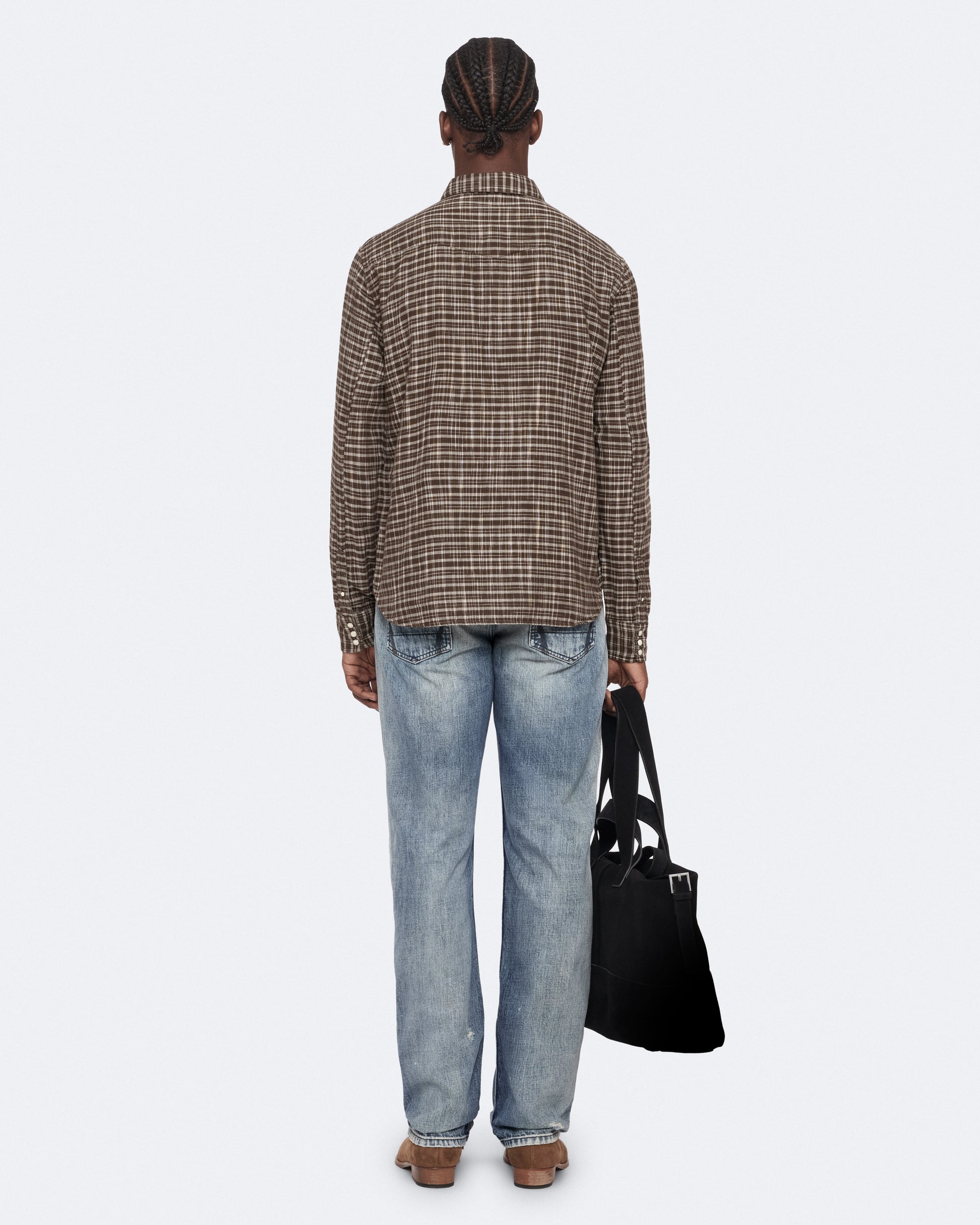 Khaki Brown Color Court LS Shirt from AllSaints