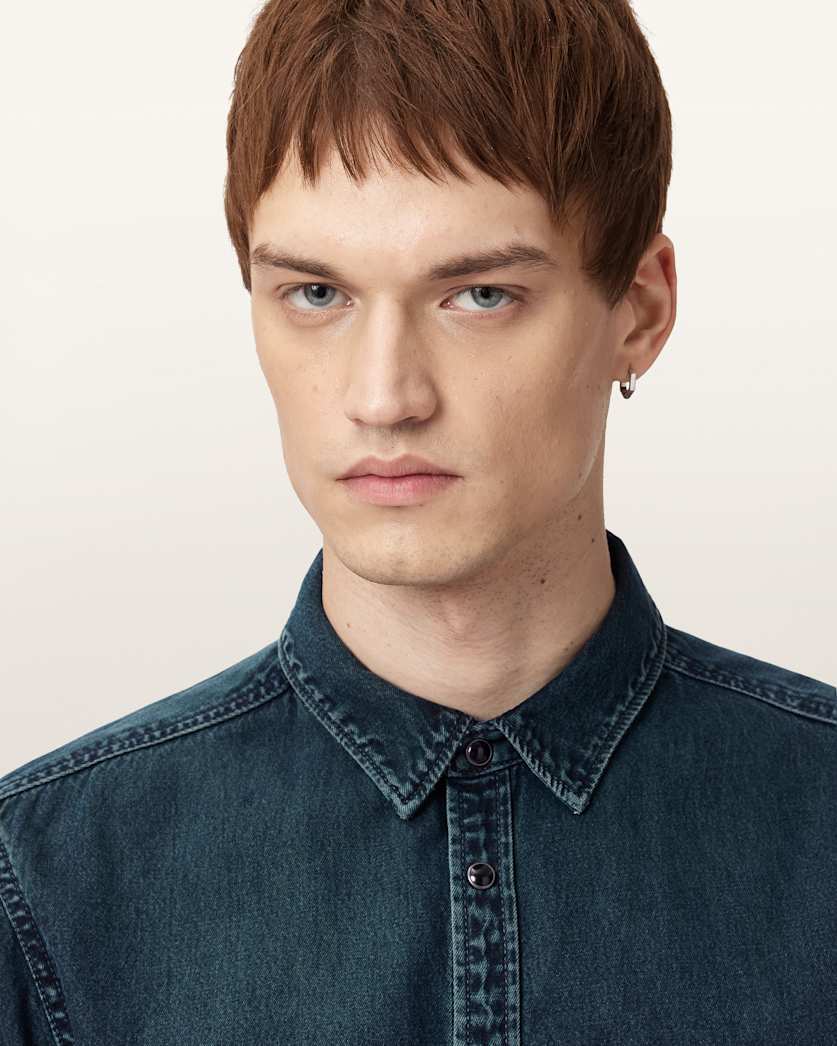 PHANTOM BLUE Color Gleason LS Shirt from AllSaints