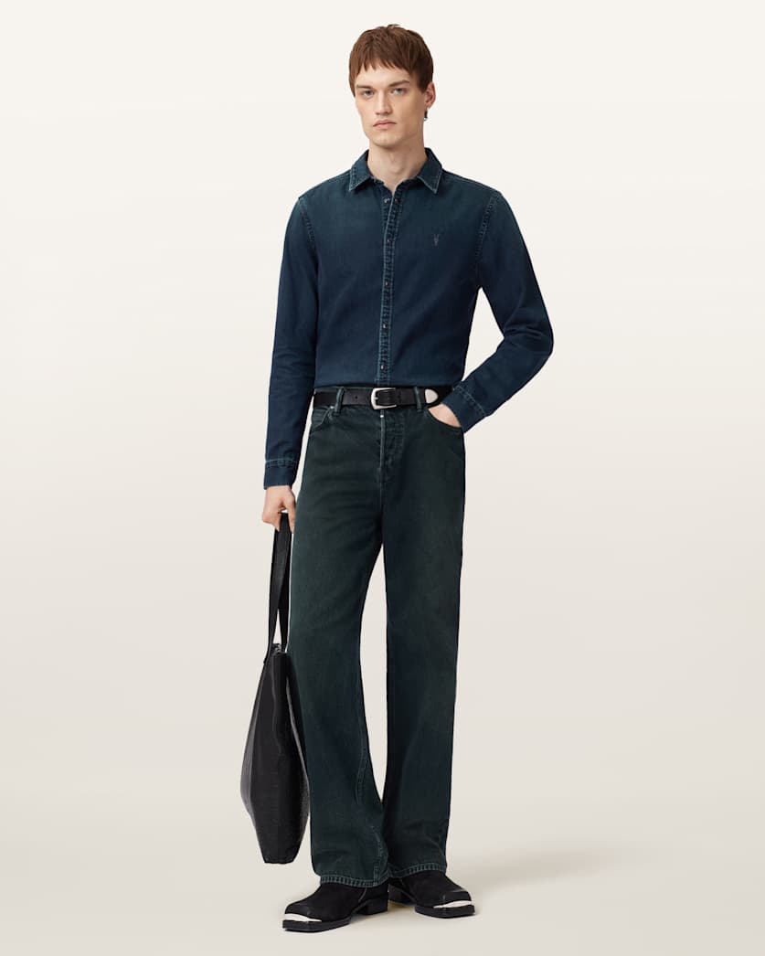 PHANTOM BLUE Color Gleason LS Shirt from AllSaints